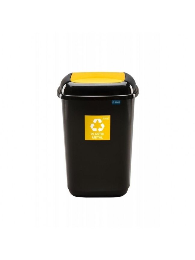 Šiukšliadėžė Plafor, 28 l, juoda/geltona Šiukšliadėžė Plafor, 28 l, juoda/geltona