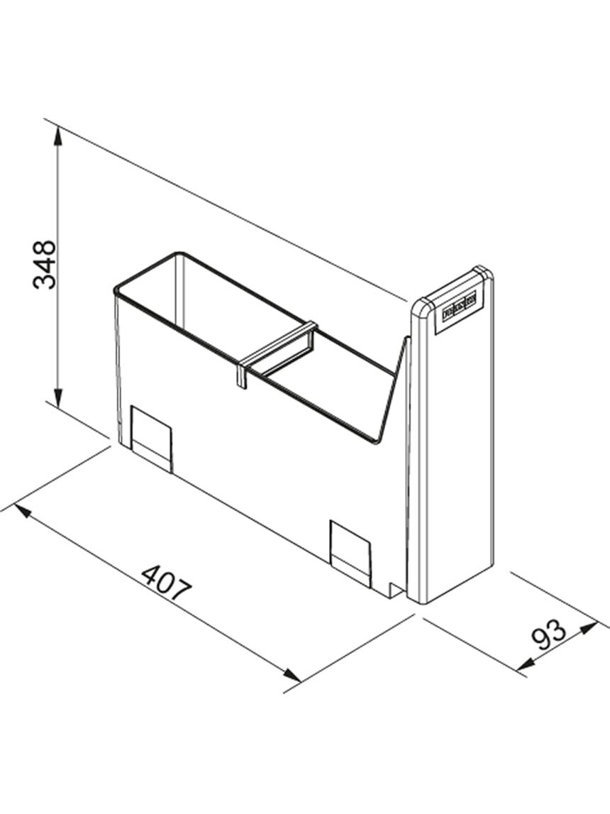 Šiukšliadėžė FRANKE, Cube 10, 1 rūšiavimo dalis 2