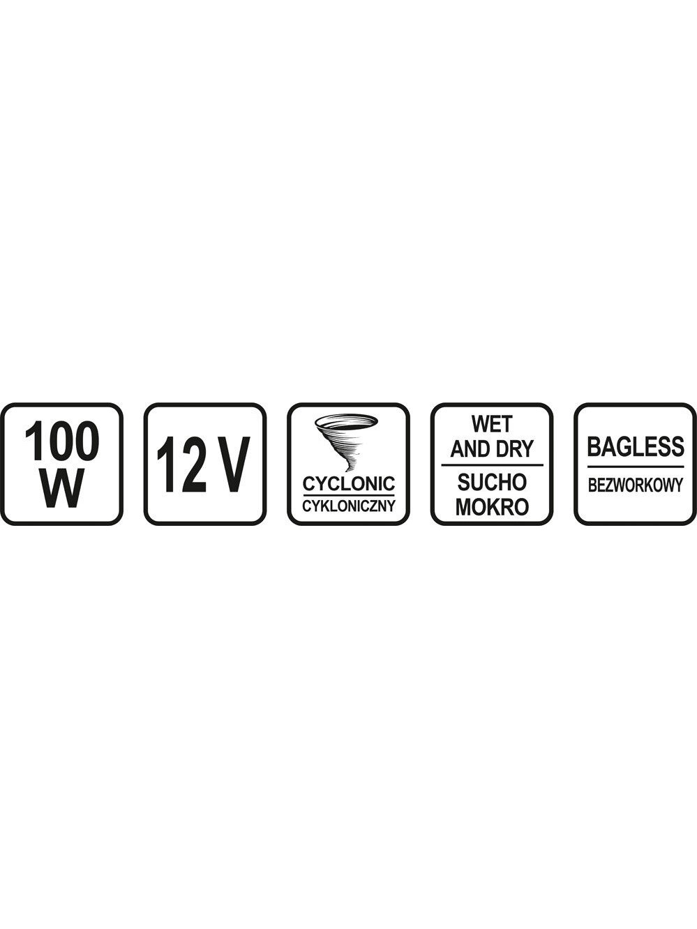 Siurblys automobilinis cikloninis rankinis, 12V Sthor | 100W 5