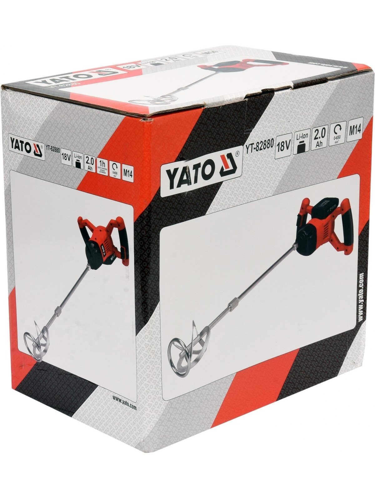 Skiedinio maišytuvas akumuliatorinis 18V 2,0AH X1 Yato | 0–650 aps/min 3 Skiedinio maišytuvas akumuliatorinis 18V 2,0AH X1 Yato | 0–650 aps/min 3