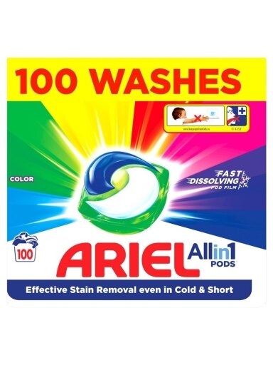 Skalbimo kapsulės Ariel All-in-1 Color Clean&Fresh,100 vnt
