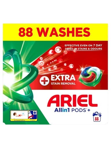 Skalbimo kapsulės Ariel Allin1 PODS Extra Clean Power 88 vnt