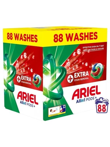 Skalbimo kapsulės Ariel Allin1 PODS Extra Clean Power 88 vnt
