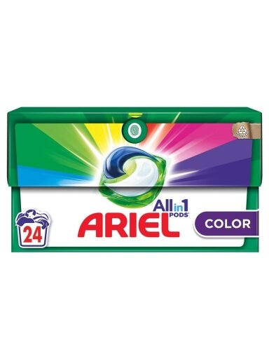 Skalbimo kapsulės ARIEL COLOR, 24 vnt.