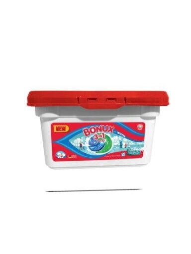 Skalbimo kapsulės BONUX POLAR ICE FRESH, 12 vnt.