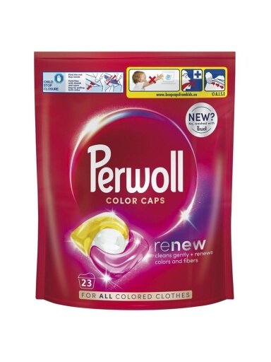 Skalbimo kapsulės Perwoll Color, 23 vnt.