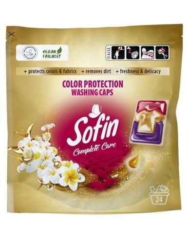 Skalbimo kapsulės Sofin Care&Color, 24 vnt.