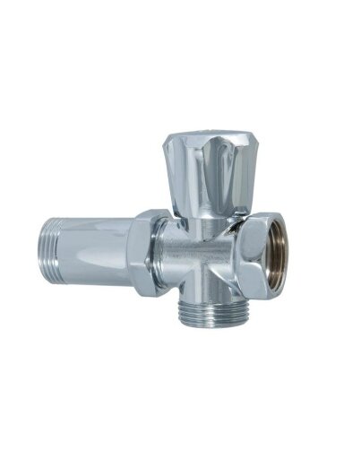 Skalbimo mašinų ventilis TDM Brass, ¾" x 4 cm, su jungtimi