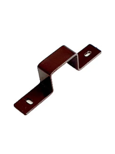 Skersinio laikiklis 20x40 mm, įkišamas, plieninis, 2 mm, ZN+RAL8017 (ruda) Skersinio laikiklis 20x40 mm, įkišamas, plieninis, 2 mm, ZN+RAL8017 (ruda)