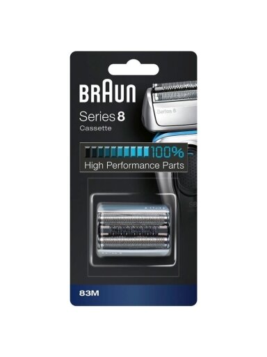 Skustuvo galvutė Braun 83M Matt silver