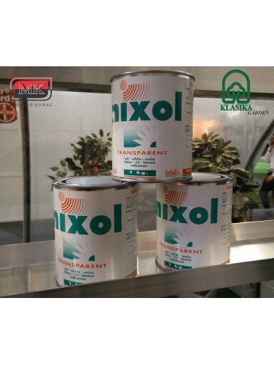 Skystis šiltnamių stiklams ir plėvelėms užtemdyti “NIXOL TRANSPARENT” - 1 kg - Plėvelei/polikarbonatui