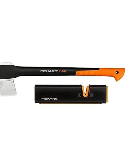 Skaldymo kirvis Fiskars M X17, su galąstuvu, 60 cm 1 Skaldymo kirvis Fiskars M X17, su galąstuvu, 60 cm 1