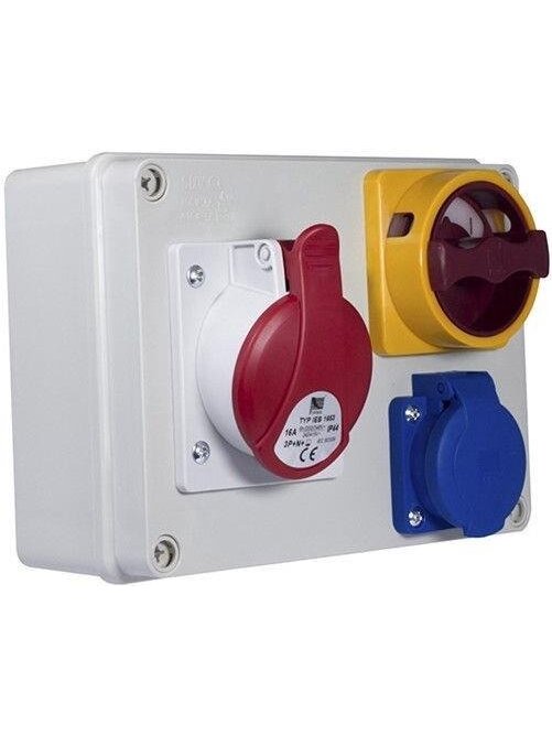 Skydelis Pawbol R-BOX 190 B.1093W-S, 16A IP44 1 Skydelis Pawbol R-BOX 190 B.1093W-S, 16A IP44 1
