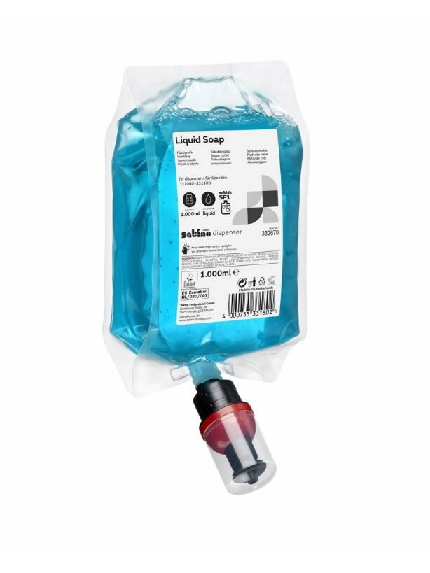 Skystas muilas Liquid Soap, 6 vntx 1000 ml SF1, Satino 1 Skystas muilas Liquid Soap, 6 vntx 1000 ml SF1, Satino 1