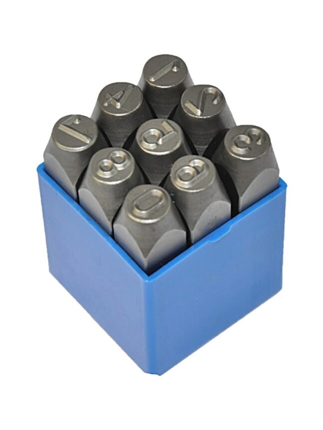 Skaičių išmušėjų komplektas 5mm, 9 dalių, KS Tools 1 Skaičių išmušėjų komplektas 5mm, 9 dalių, KS Tools 1