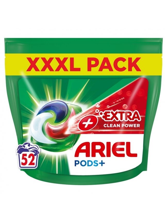 Skalbimo kapsulės Ariel Extra Clean All-in-1, 52 vnt.