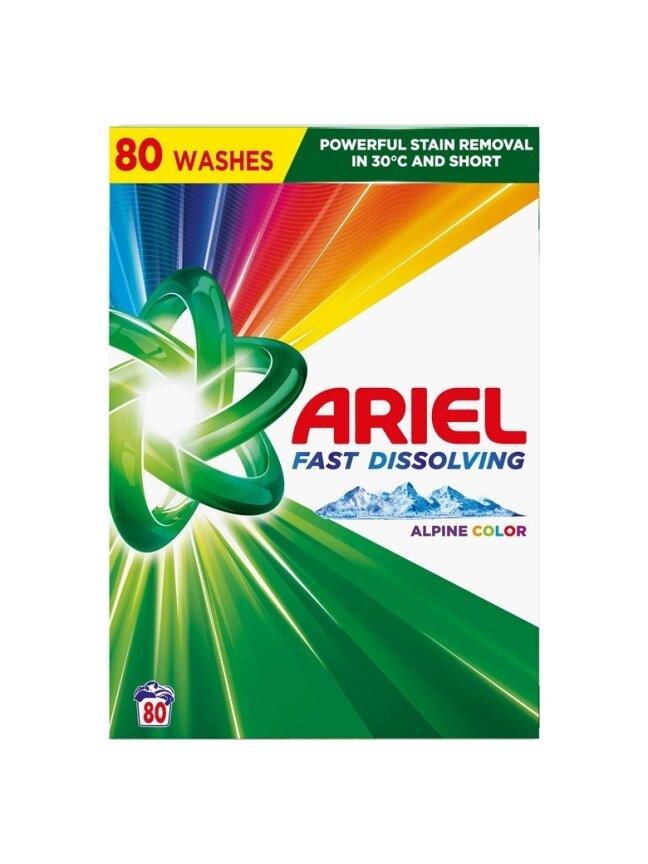 Skalbimo milteliai Ariel Color, 4.4 kg 80 sk.