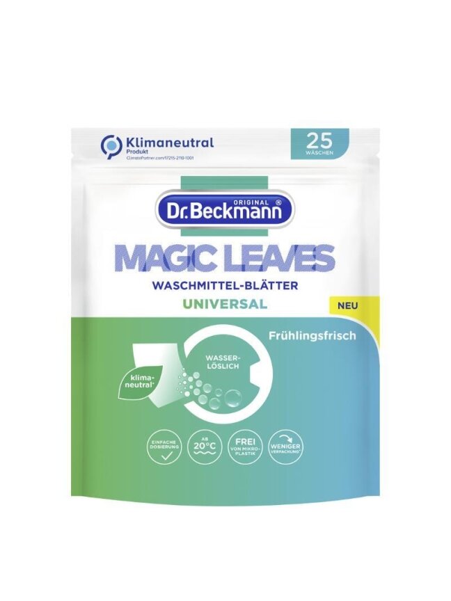 Skalbimo servetėlės Dr. Beckmann Magic Leaves Universal,25vn