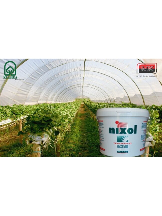 Skystis šiltnamių stiklams ir plėvelėms užtemdyti “NIXOL TRANSPARENT” - 1 kg - Stiklui