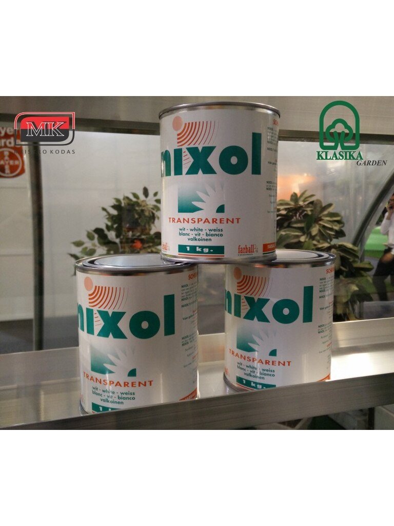 Skystis šiltnamių stiklams ir plėvelėms užtemdyti “NIXOL TRANSPARENT” - 1 kg - Stiklui 1