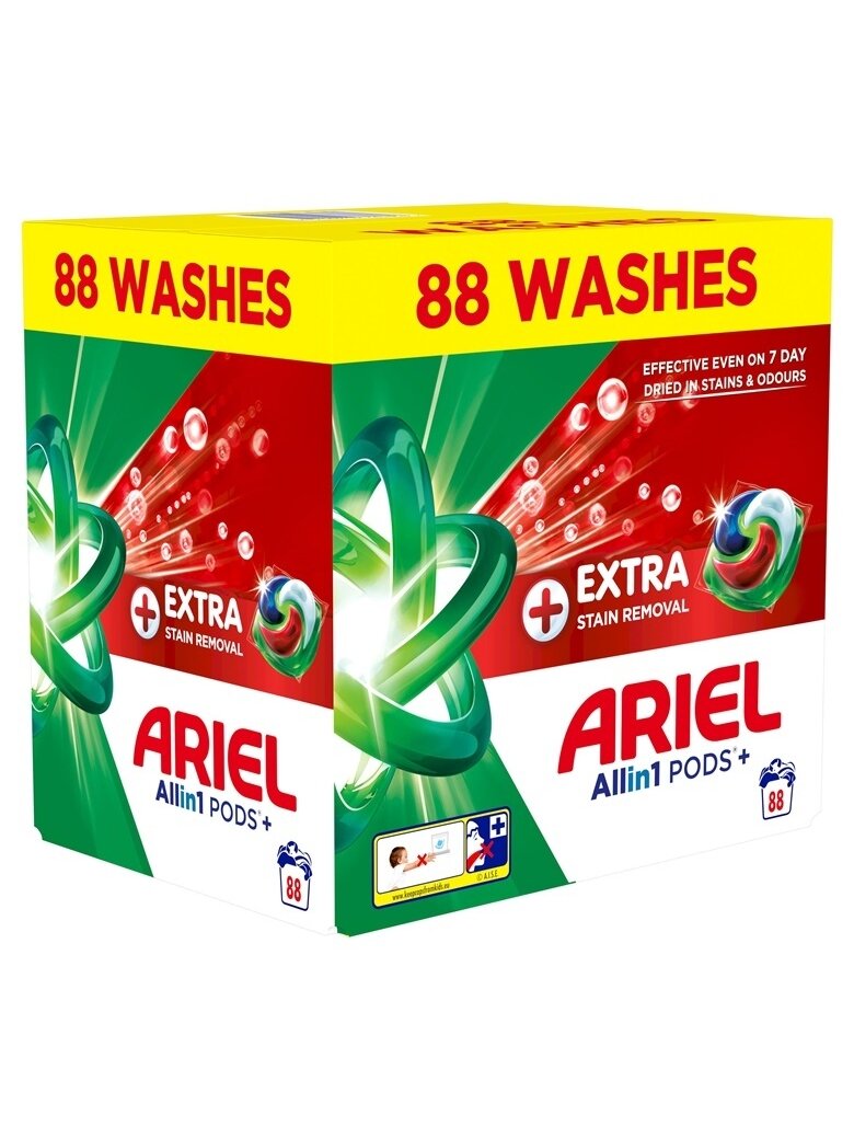 Skalbimo kapsulės Ariel Allin1 PODS Extra Clean Power 88 vnt 2