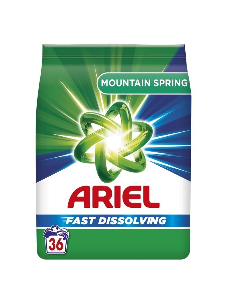 Skalbimo milteliai Ariel mountain spring 36skalbimai, 1.98kg Skalbimo milteliai Ariel mountain spring 36skalbimai, 1.98kg