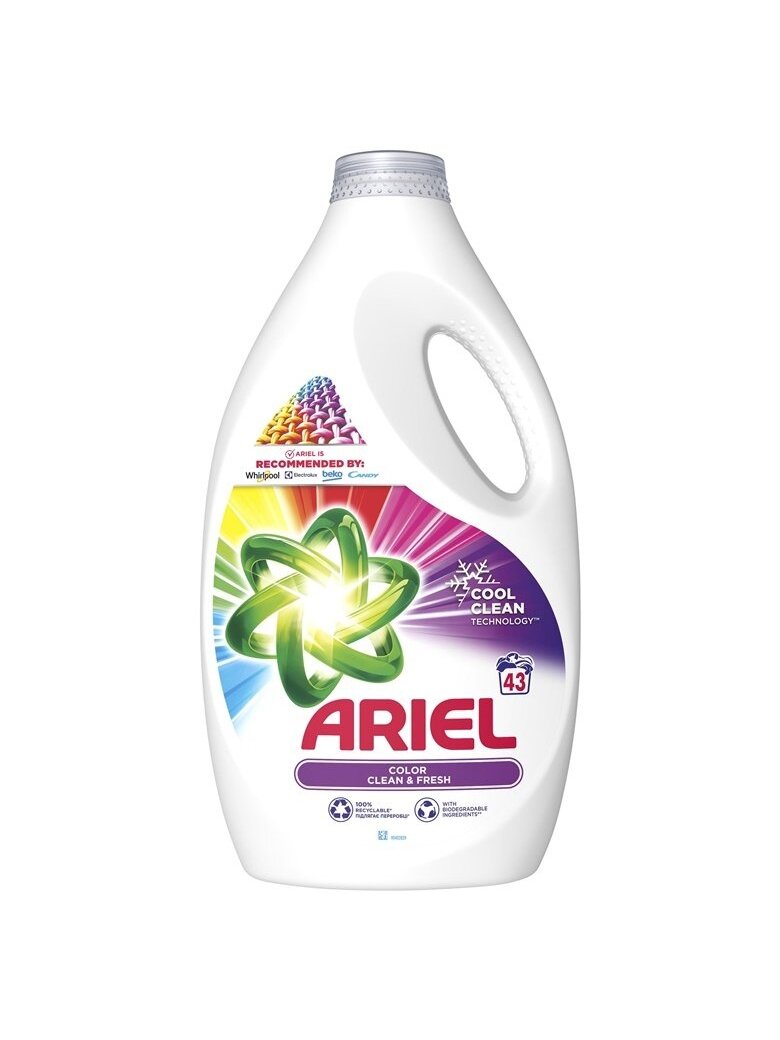 Skystas skalbiklis Ariel color 43skalbimai, 2.15 l 1 Skystas skalbiklis Ariel color 43skalbimai, 2.15 l 1