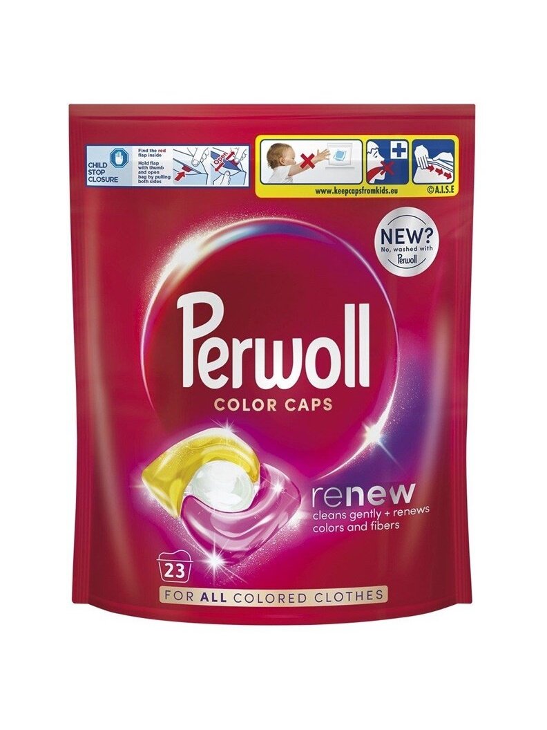 Skalbimo kapsulės Perwoll Color, 23 vnt. Skalbimo kapsulės Perwoll Color, 23 vnt.