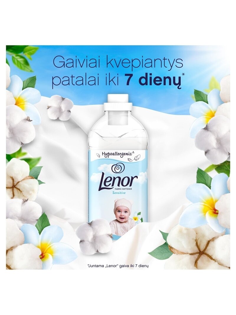 Skalbinių minkštiklis Lenor sensitive, skystas, 1.6 l 2