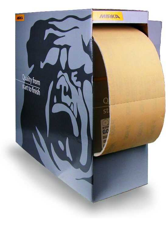 Šlifavimo popieriaus rulonas Mirka GOLDFLEX SOFT 115 x 125 mm, P120, 150vnt Šlifavimo popieriaus rulonas Mirka GOLDFLEX SOFT 115 x 125 mm, P120, 150vnt