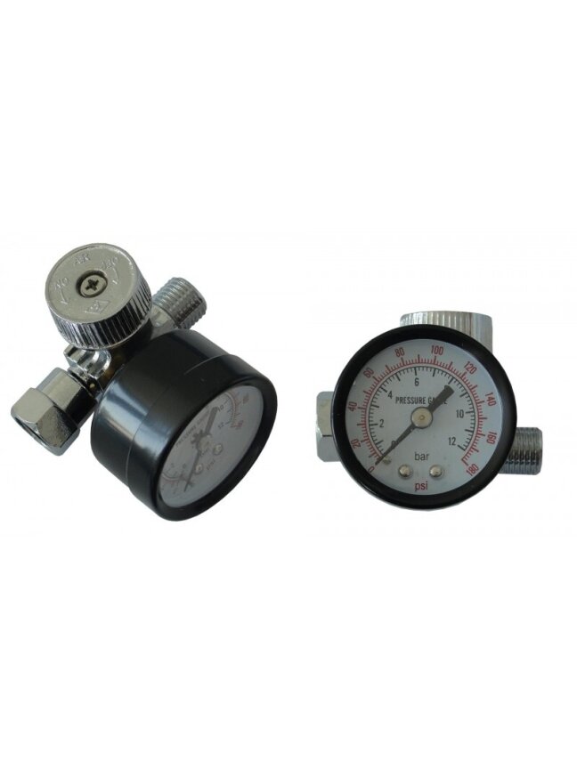 Slėgio reguliatorius su sausintuvu ir manometru 1/4" (42107, EUROLUBE EQUIPMENT) Slėgio reguliatorius su sausintuvu ir manometru 1/4" (42107, EUROLUBE EQUIPMENT)