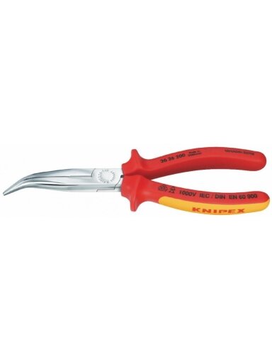 Smailianosės lenktos replės VDE 200mm, Knipex