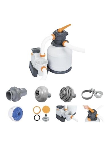 Smėlio filtras siurblys 8327 L, bakas 20 kg Bestway 58499