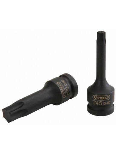 Smūginė galvutė antgalis 1/2", TX30, ilga, KS Tools