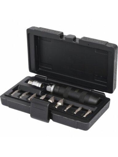 Smūginis atsuktuvas su antgalias, komplektas 11 dalių, KS Tools