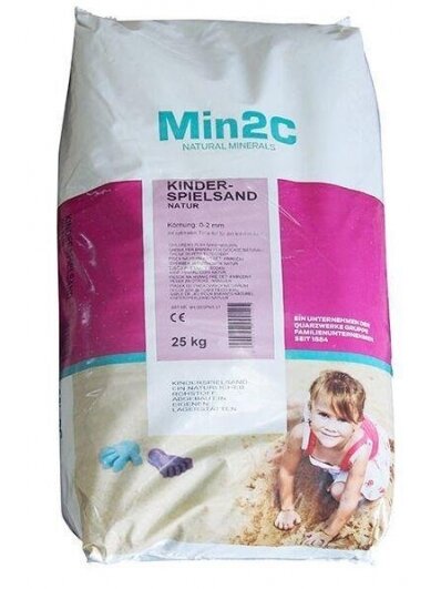 Smėlis smėlio dėžėms Min2C 50 x 30 cm, ruda, 25 kg Smėlis smėlio dėžėms Min2C 50 x 30 cm, ruda, 25 kg