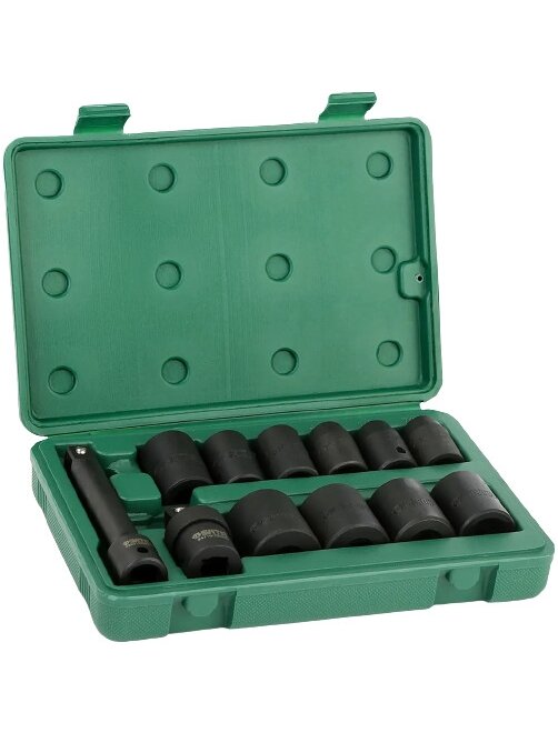 ⬡ Smūginių galvučių SAE rinkinys 1/2" 12 vnt. (S09008, SATA) ⬡ Smūginių galvučių SAE rinkinys 1/2" 12 vnt. (S09008, SATA)