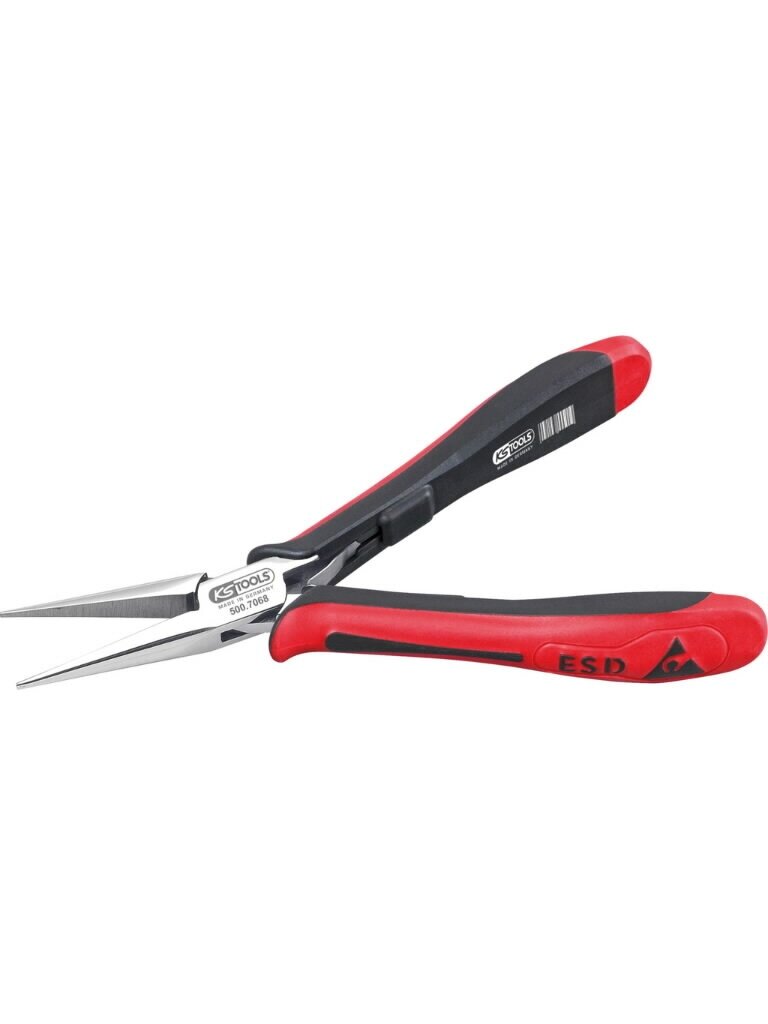 Smailianosės replės ESD tiesios 140mm, KS Tools