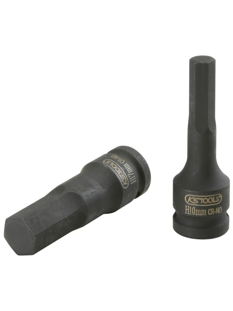 Smūginė galvutė antgalis  šešiabriaunė, ilga 1/2" 19mm, KS Tools 1