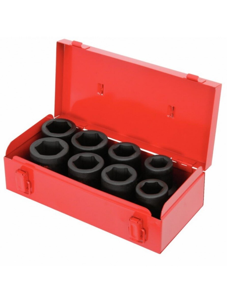 Smūginių galvučių komplektas 1'' 27-38mm 8vnt, KS Tools 1