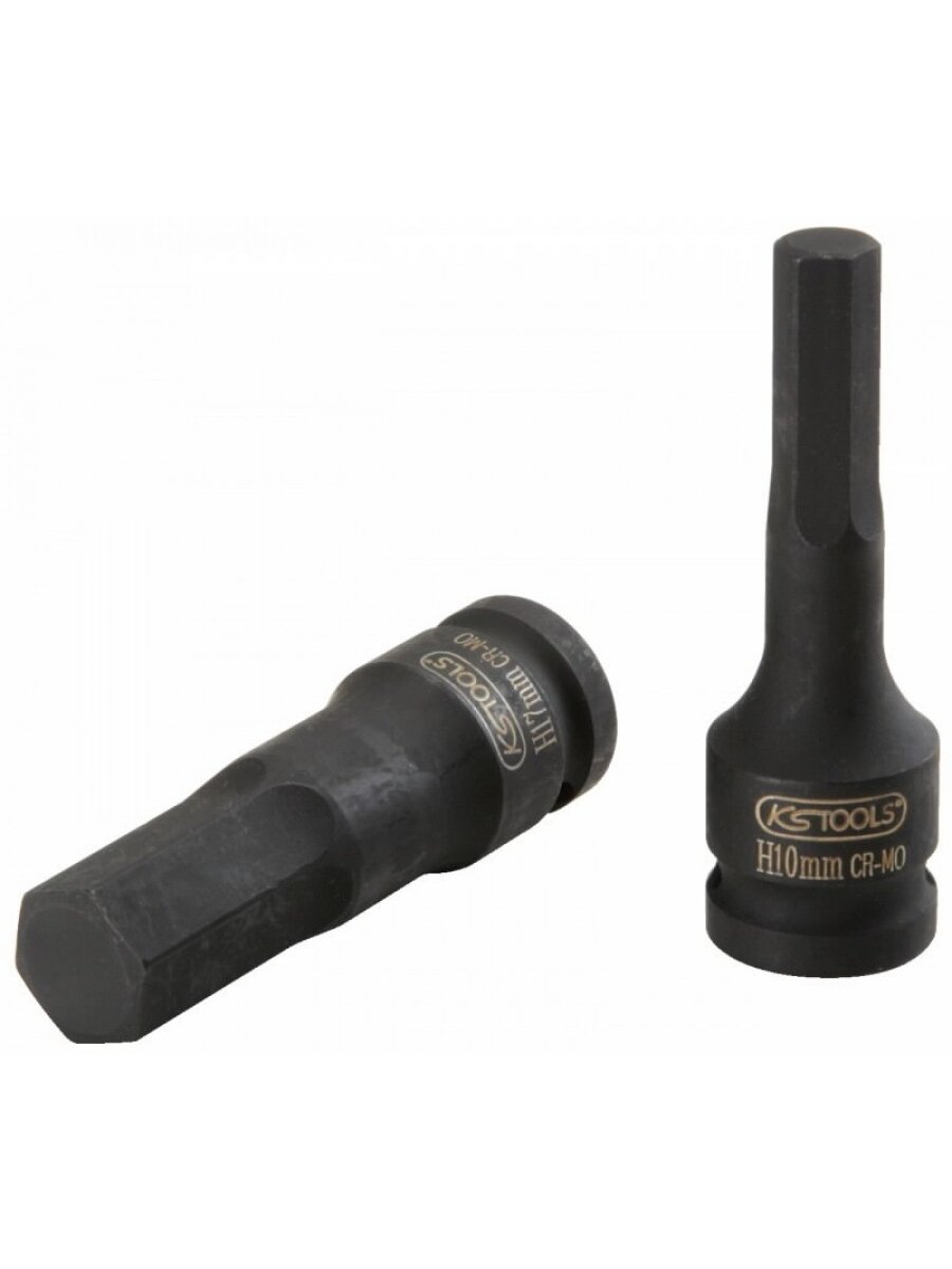 Smūginė galvutė antgalis  šešiabriaunė, ilga 1/2" 8mm, KS Tools 1
