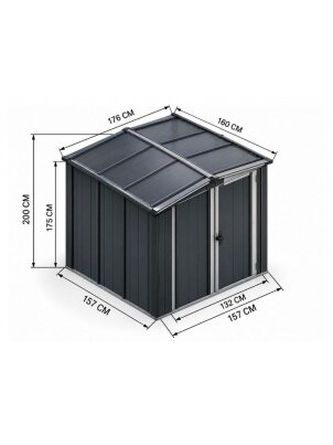 Sodo namelis 1,57x1,57 m 1