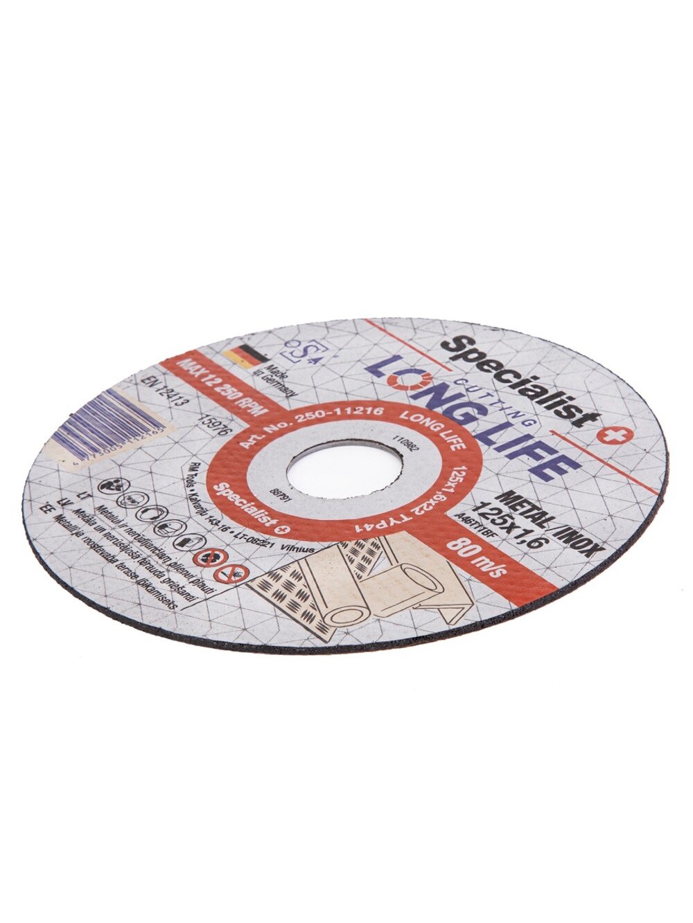 Specialist+ SPECIALIST+ metalo pj.diskas LONG LIFE, 125x1.6x22 mm 1 Specialist+ SPECIALIST+ metalo pj.diskas LONG LIFE, 125x1.6x22 mm 1