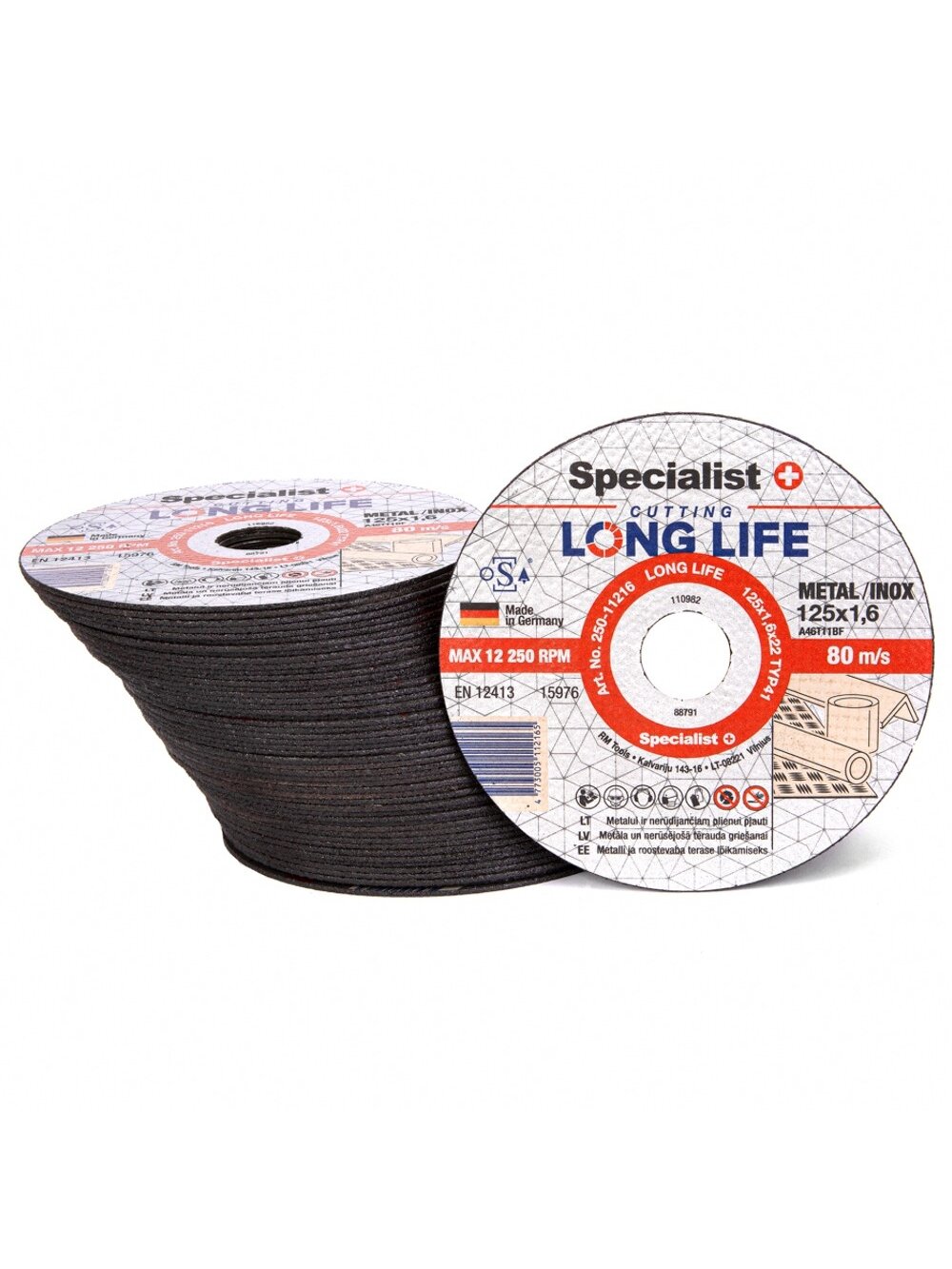 Specialist+ SPECIALIST+ metalo pj.diskas LONG LIFE, 125x1.6x22 mm 3 Specialist+ SPECIALIST+ metalo pj.diskas LONG LIFE, 125x1.6x22 mm 3