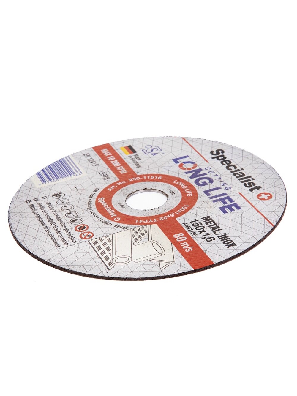 Specialist+ SPECIALIST+ metalo pj.diskas LONG LIFE, 150x1.6x22 mm 1 Specialist+ SPECIALIST+ metalo pj.diskas LONG LIFE, 150x1.6x22 mm 1