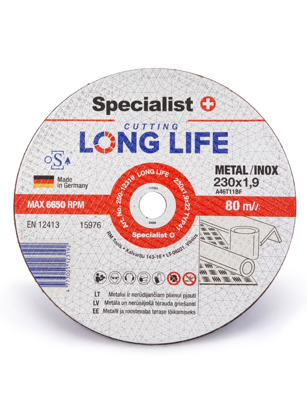 Specialist+ SPECIALIST+ metalo pj.diskas LONG LIFE, 230x1.9x22 mm Specialist+ SPECIALIST+ metalo pj.diskas LONG LIFE, 230x1.9x22 mm