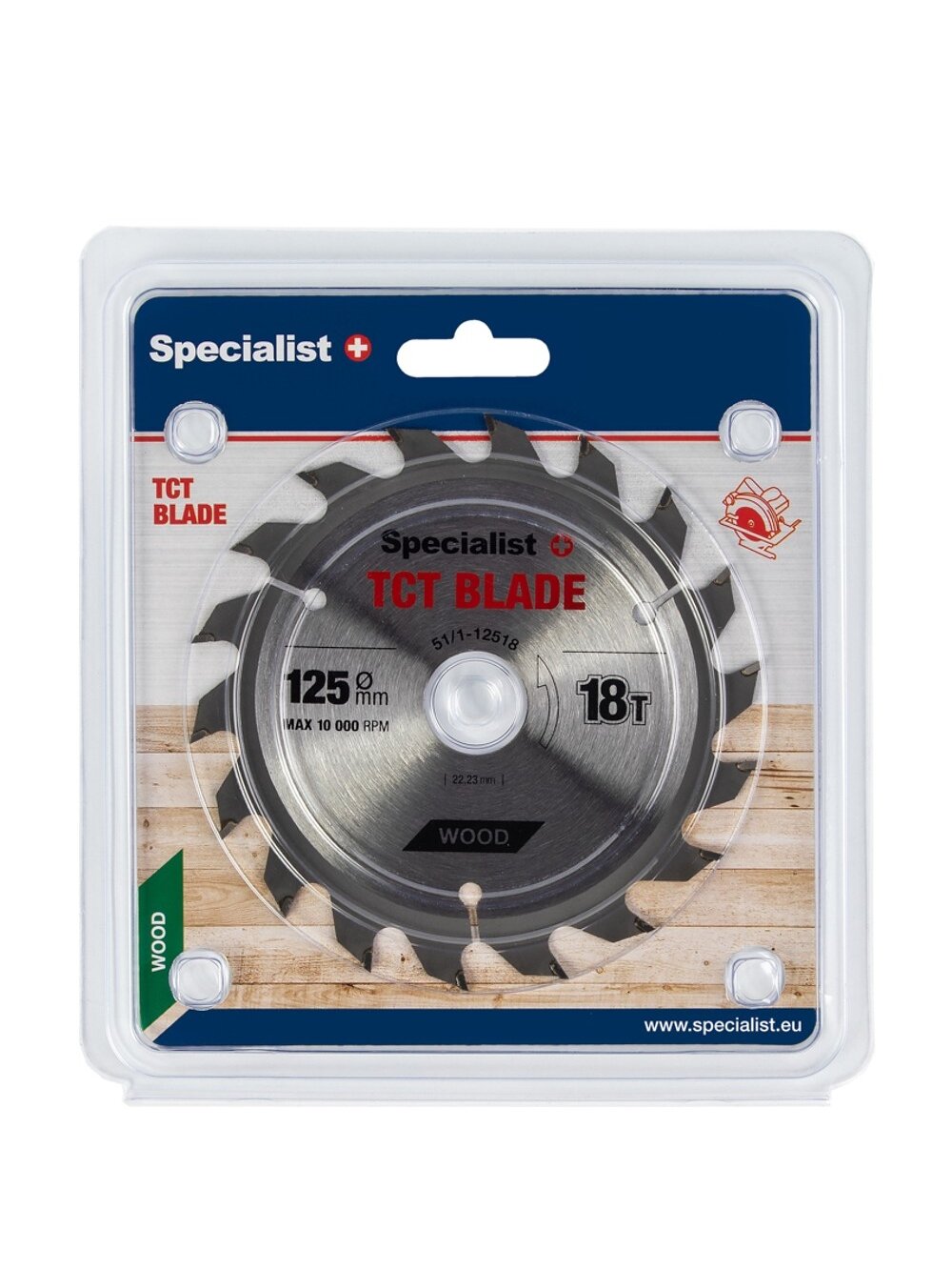 Specialist+ SPECIALIST+ pjovimo diskas, 125x18Tx22 mm Specialist+ SPECIALIST+ pjovimo diskas, 125x18Tx22 mm