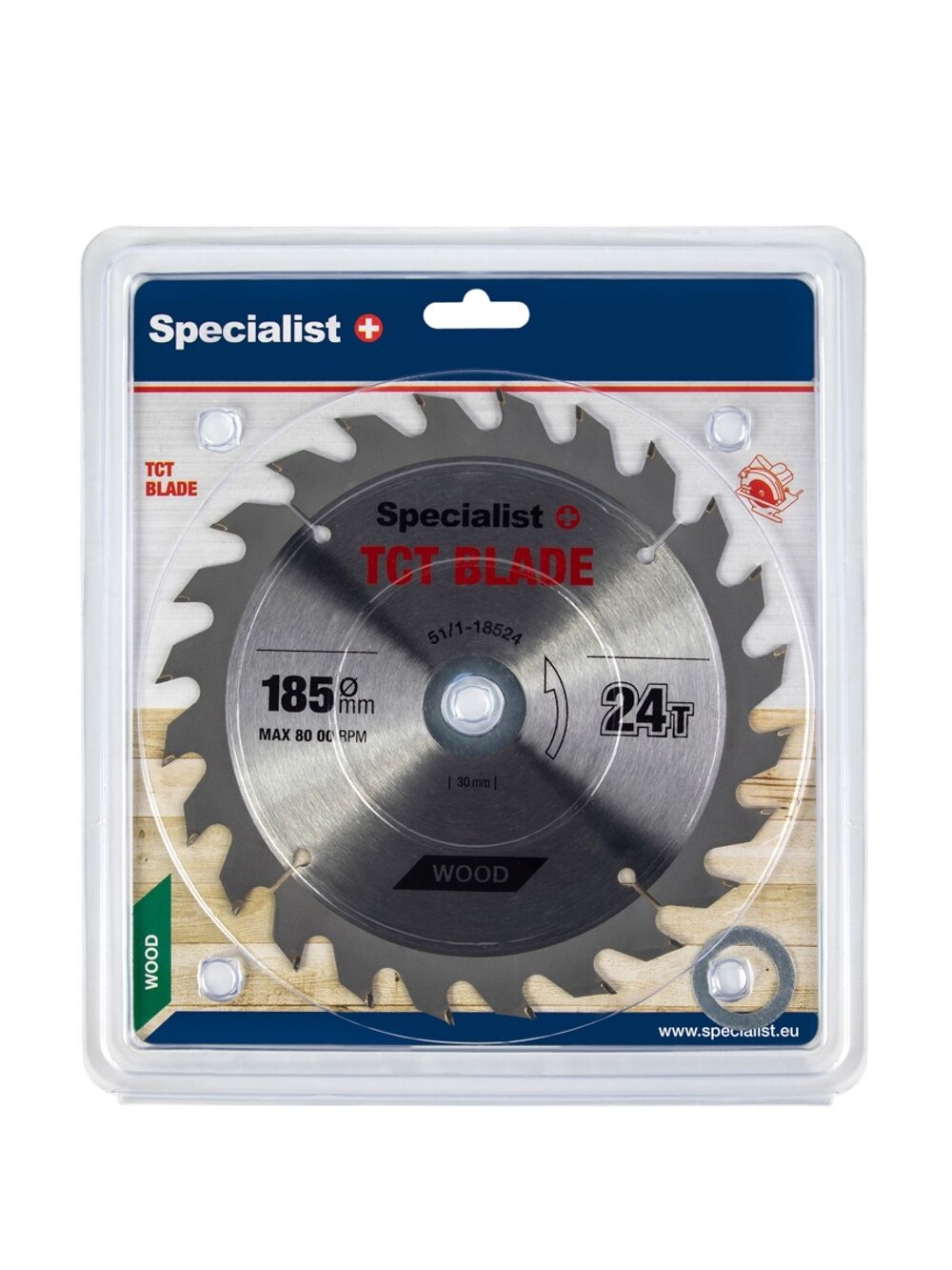 Specialist+ SPECIALIST+ pjovimo diskas, 185x24Tx30/20/16 mm