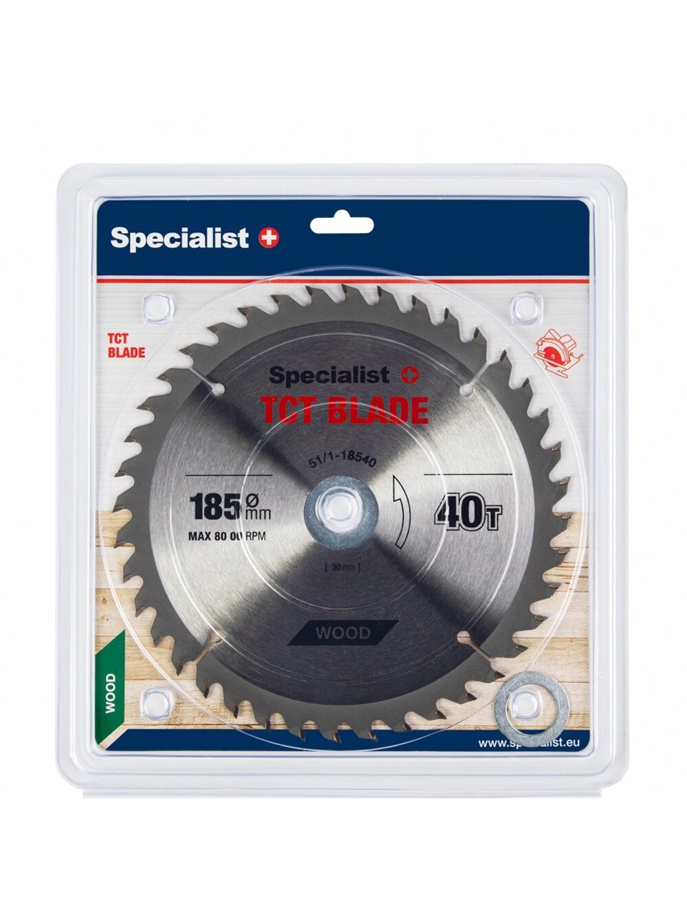 Specialist+ SPECIALIST+ pjovimo diskas, 185x40Tx30/20/16 mm