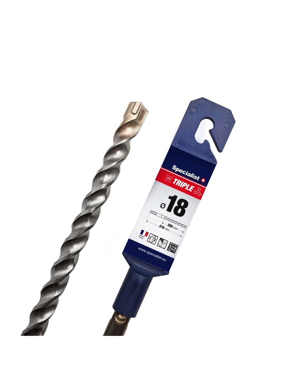 Specialist+ SPECIALIST+ trigub. grąžtas TRIPLE, 18/250x310 mm Specialist+ SPECIALIST+ trigub. grąžtas TRIPLE, 18/250x310 mm